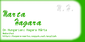 marta hagara business card